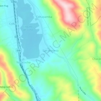 San Antonio地形图、海拔、地势
