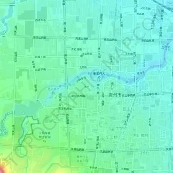 中所地形图、海拔、地势