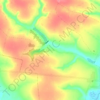 Кругленькое地形图、海拔、地势