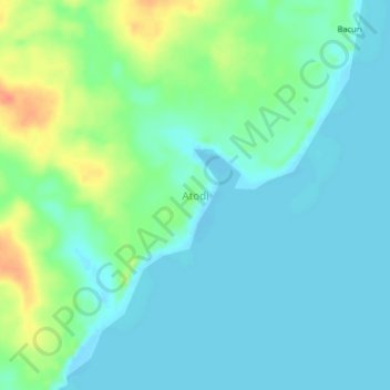 Atodi地形图、海拔、地势