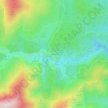 La Vereda地形图、海拔、地势