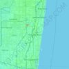 Pompano Beach地形图、海拔、地势