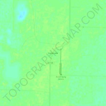 Cache Lake地形图、海拔、地势