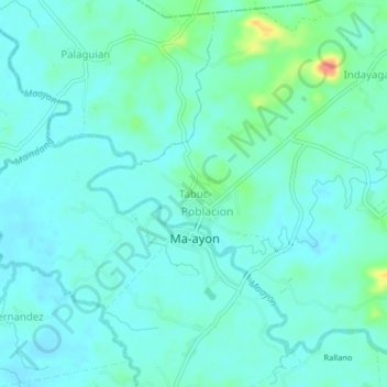 Tabuc地形图、海拔、地势