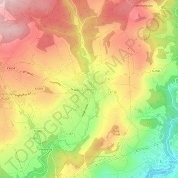 Ühlingen地形图、海拔、地势