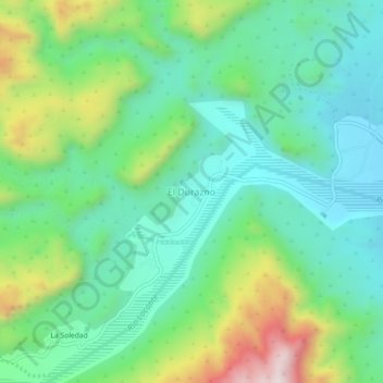 El Durazno地形图、海拔、地势