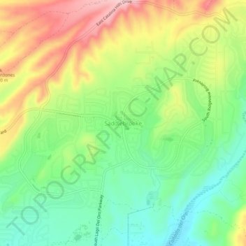 Saddlebrooke地形图、海拔、地势