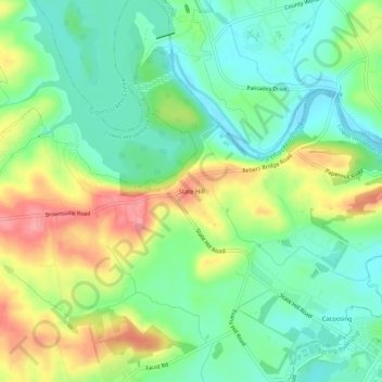 State Hill地形图、海拔、地势