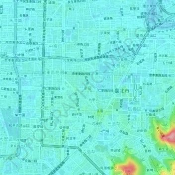 車罾地形图、海拔、地势