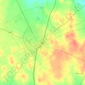 El Jem地形图、海拔、地势