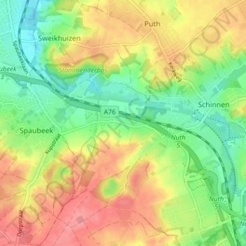 Hegge地形图、海拔、地势