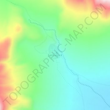 Santiago K地形图、海拔、地势