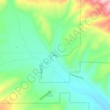 Wenas地形图、海拔、地势