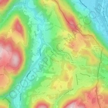 Unterstein地形图、海拔、地势