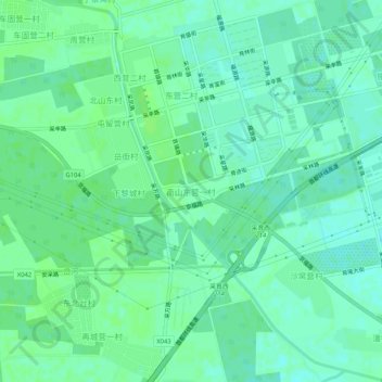 南山东营一村地形图、海拔、地势