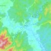 อมก๋อย地形图、海拔、地势