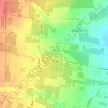 Dolce Vita地形图、海拔、地势