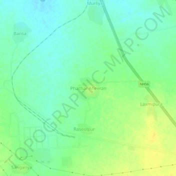 Phachar Aheeran地形图、海拔、地势
