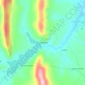 Cachoerinha地形图、海拔、地势