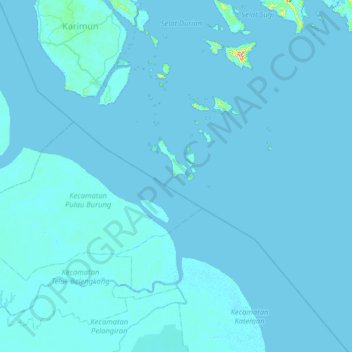 Berambang地形图、海拔、地势