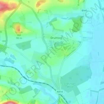 Pickletillum地形图、海拔、地势