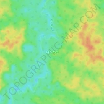 Polo Norte地形图、海拔、地势