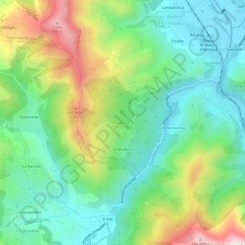 Pelenea地形图、海拔、地势