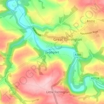 Taddiport地形图、海拔、地势