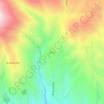 Ilapo地形图、海拔、地势