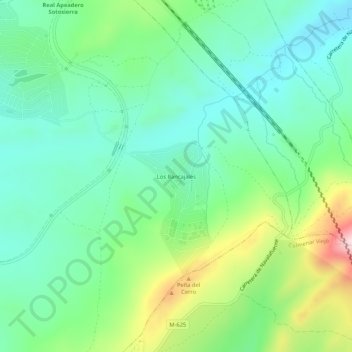 Los Rancajales地形图、海拔、地势