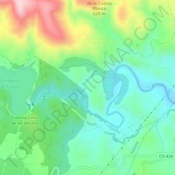 Forata地形图、海拔、地势