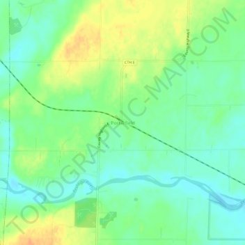 Porterfield地形图、海拔、地势