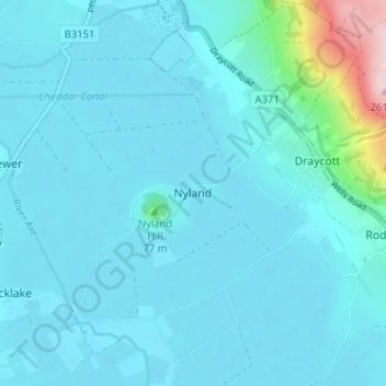Nyland地形图、海拔、地势