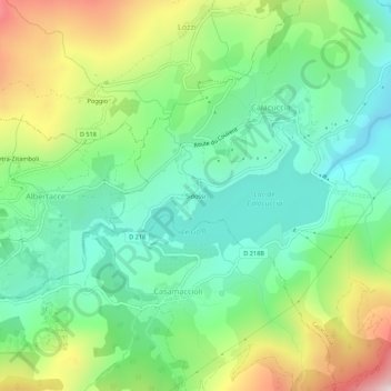 Sidossi地形图、海拔、地势