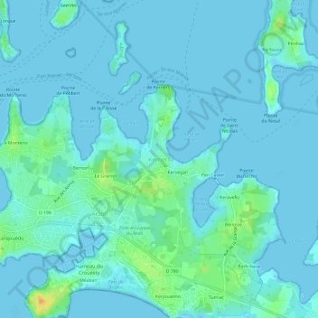 Kerners地形图、海拔、地势
