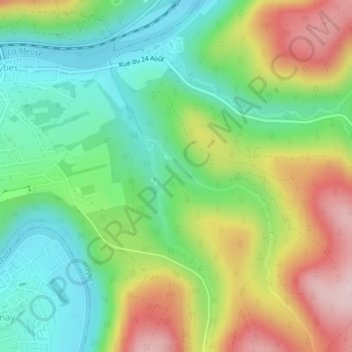 Pierre St Martin地形图、海拔、地势