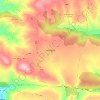 Camposalinas地形图、海拔、地势