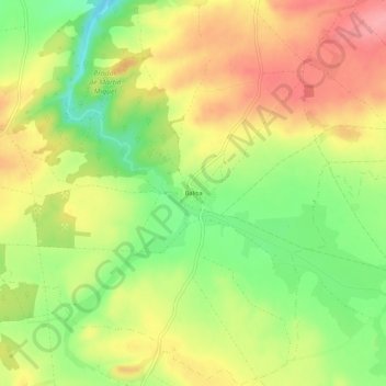 Balisa地形图、海拔、地势