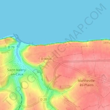 Ectot地形图、海拔、地势