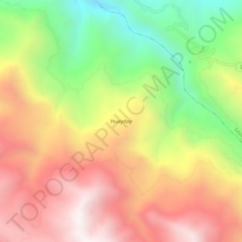 Huayday地形图、海拔、地势