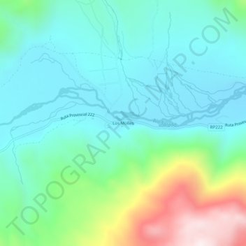 Los Molles地形图、海拔、地势