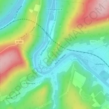 Roche Bayart地形图、海拔、地势