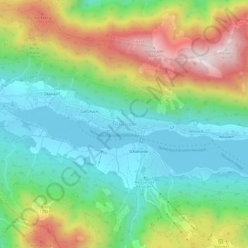 Techendorf地形图、海拔、地势