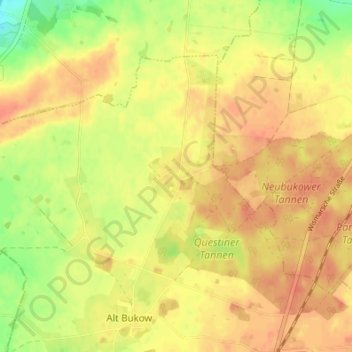 Questin地形图、海拔、地势