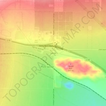 Garnet地形图、海拔、地势