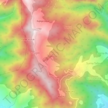 Todra地形图、海拔、地势