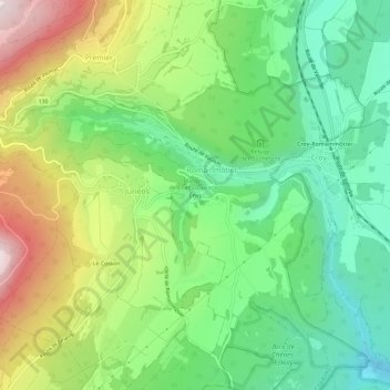 Envy地形图、海拔、地势