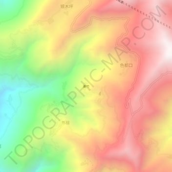 墨竹地形图、海拔、地势