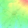 萨哈兰普尔地形图、海拔、地势
