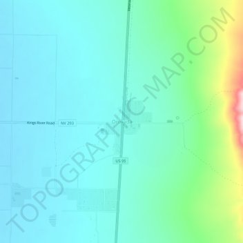 Orovada地形图、海拔、地势